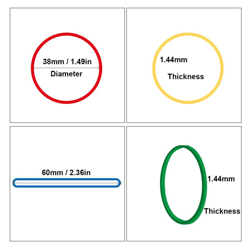Hamosky Rubber Band Paper Bills Dollars Money Elastic Stretchable Bands 500Pcsï¼ŒSize 38mm /1.49 Inches (Multicolored) - Image 2